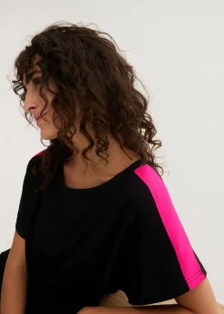 T-shirt 100% coton avec galon fluo