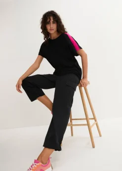 T-shirt 100% coton avec galon fluo