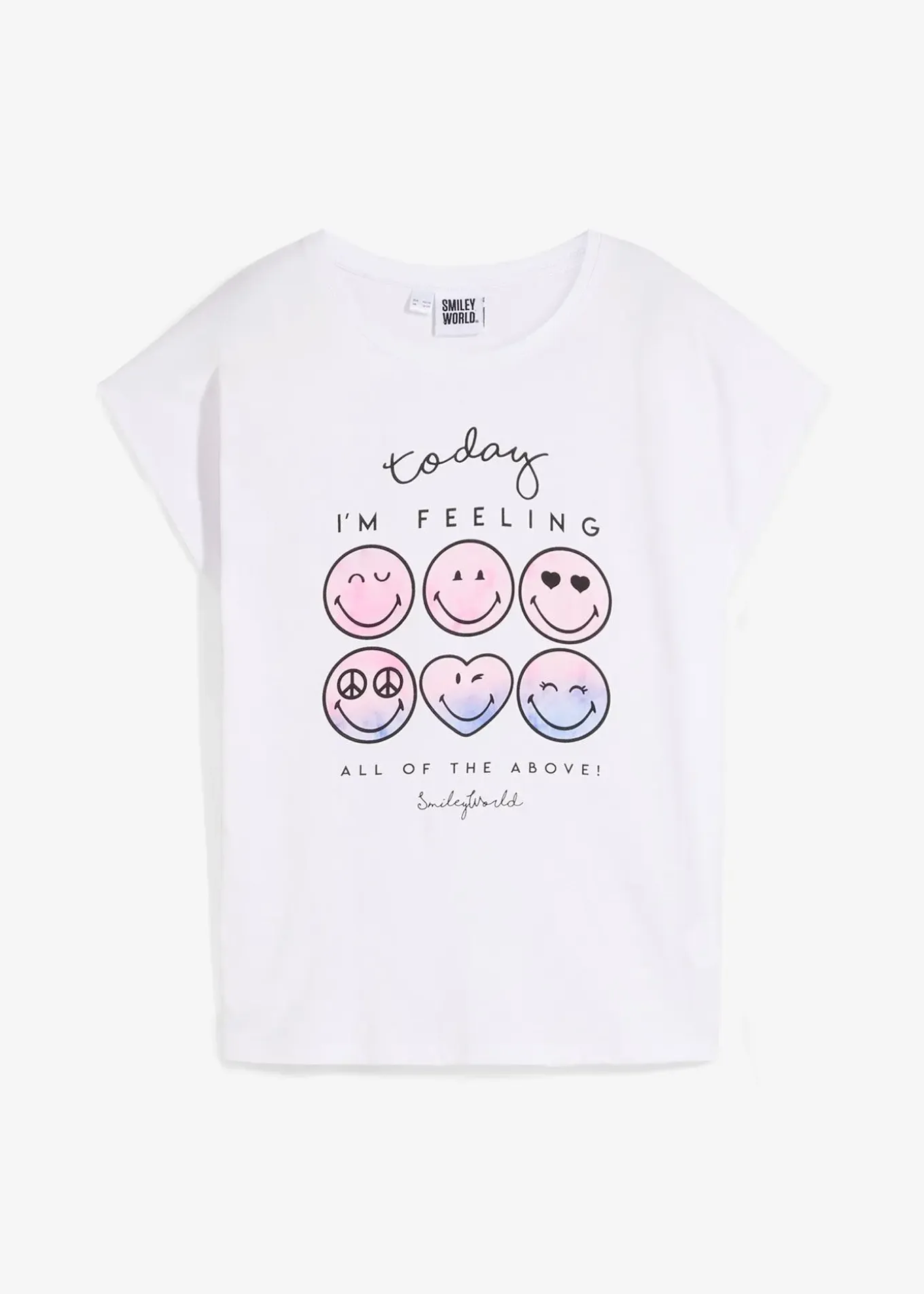 T-shirt 100% coton imprimé smiley