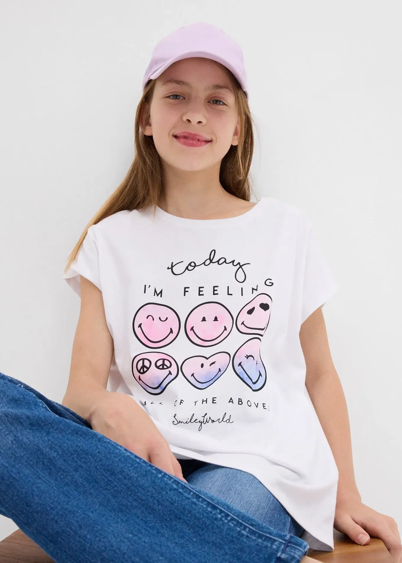 T-shirt 100% coton imprimé smiley