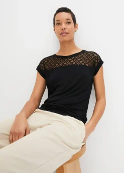 T-shirt à dentelle