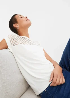 T-shirt à dentelle