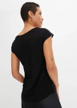 T-shirt à empiècement dentelle