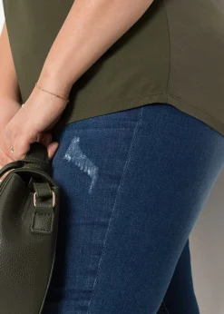 T-shirt à empiècement dentelle