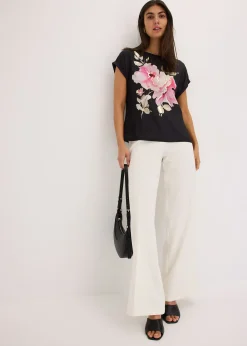 T-shirt à empiècement tissé