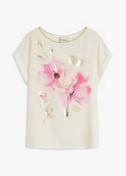 T-shirt à empiècement tissé