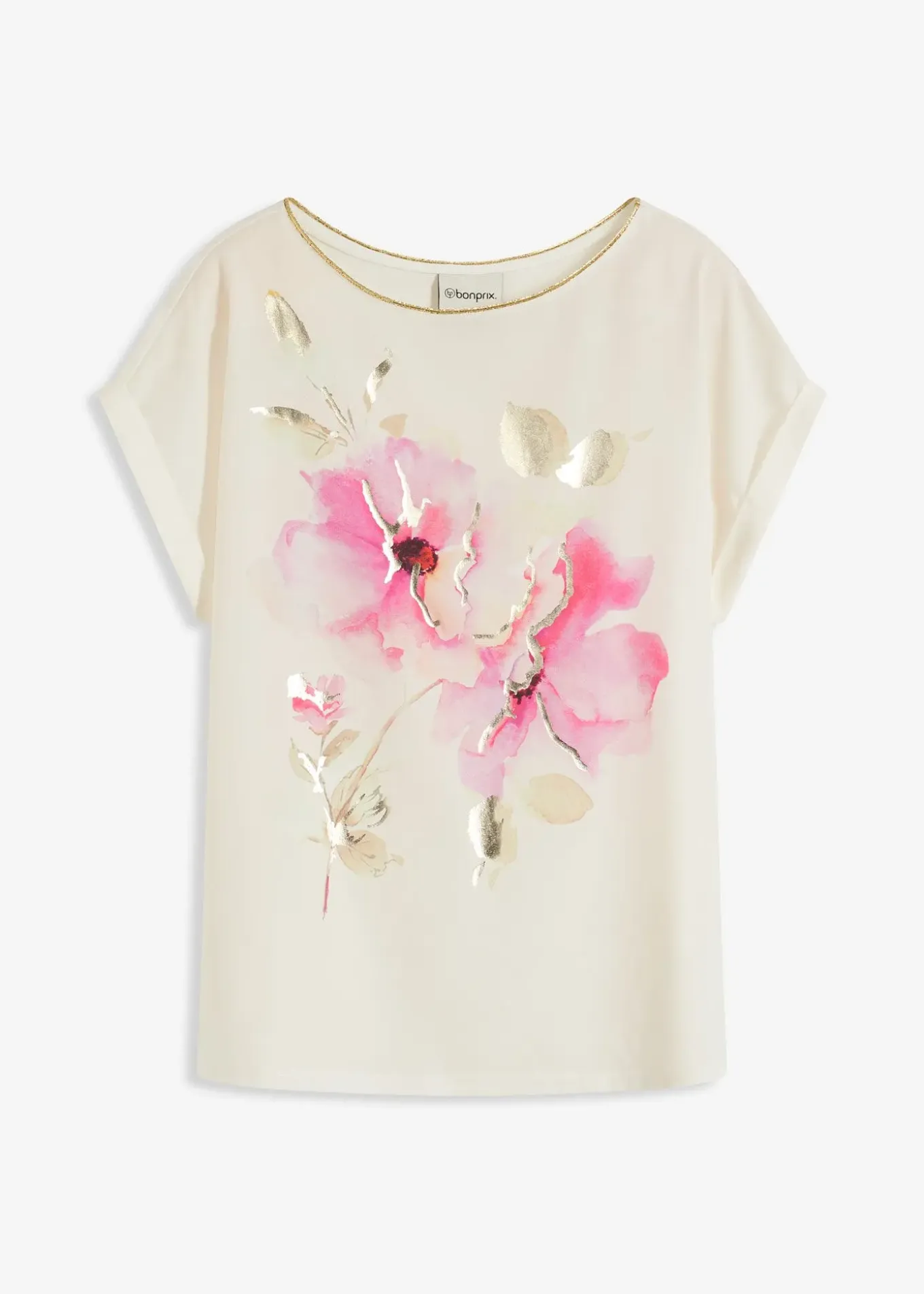 T-shirt à empiècement tissé