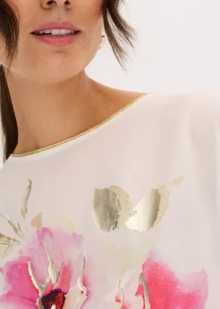 T-shirt à empiècement tissé