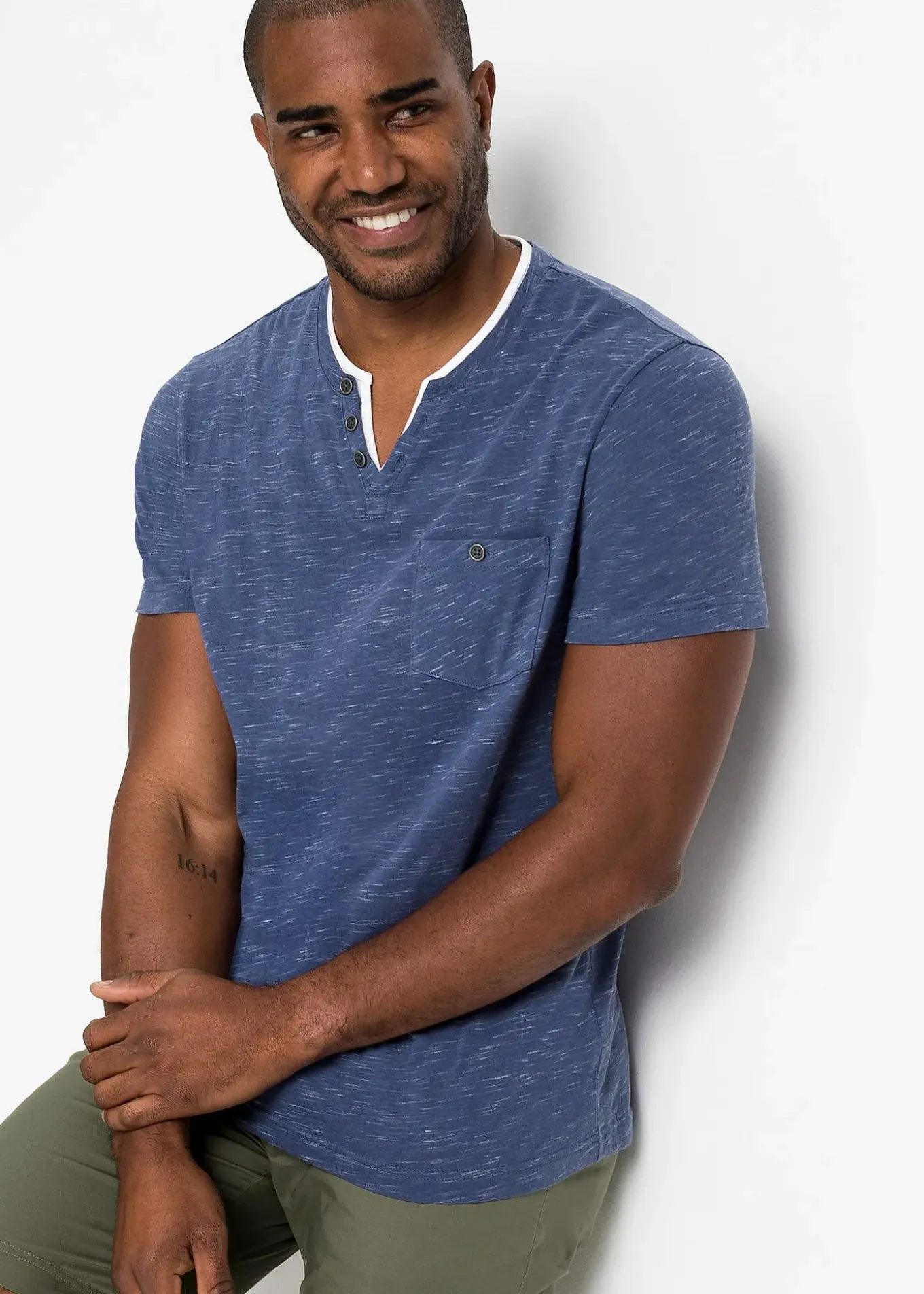 T-shirt 2 en 1 chiné