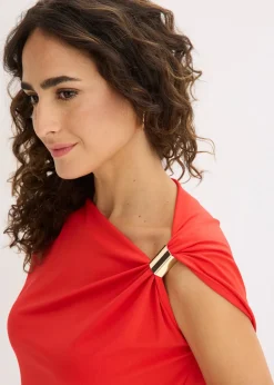 T-shirt à encolure asymétrique