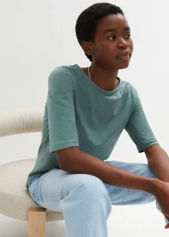 T-shirt à encolure bateau