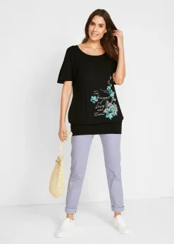 T-shirt à encolure bateau, mi-manches