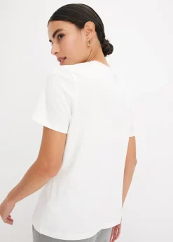 T-shirt à finitions en maille et fil brillant