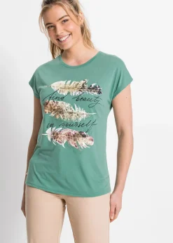 T-shirt à imprimé brillant