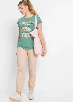 T-shirt à imprimé brillant