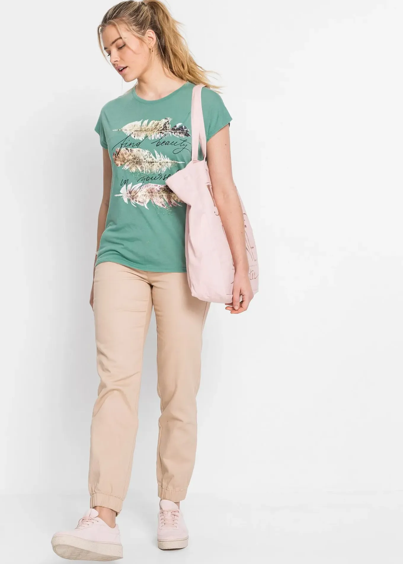 T-shirt à imprimé brillant