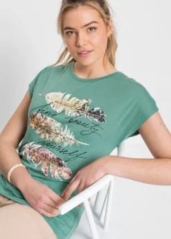 T-shirt à imprimé brillant