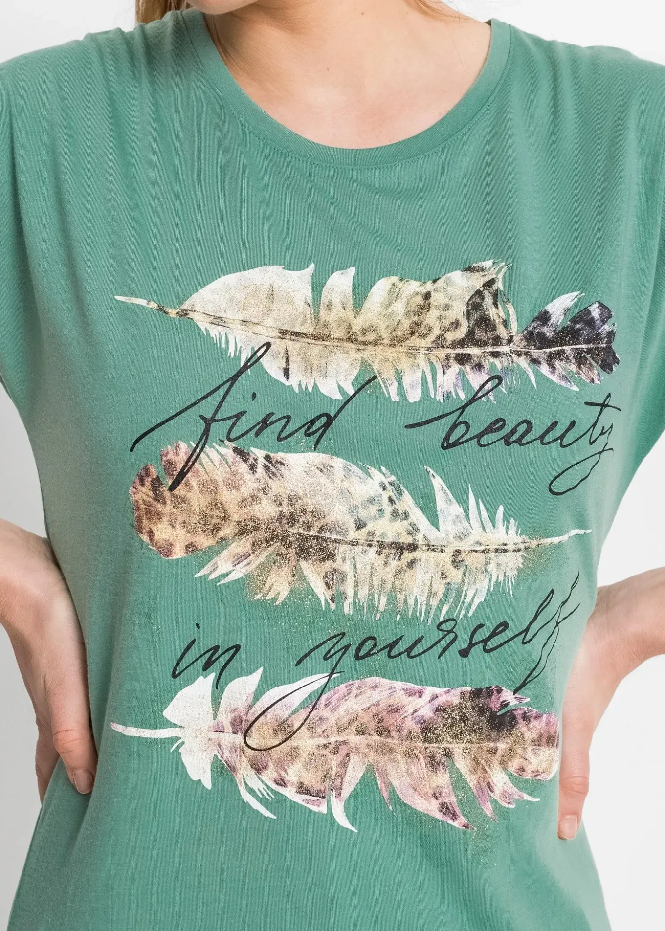 T-shirt à imprimé brillant