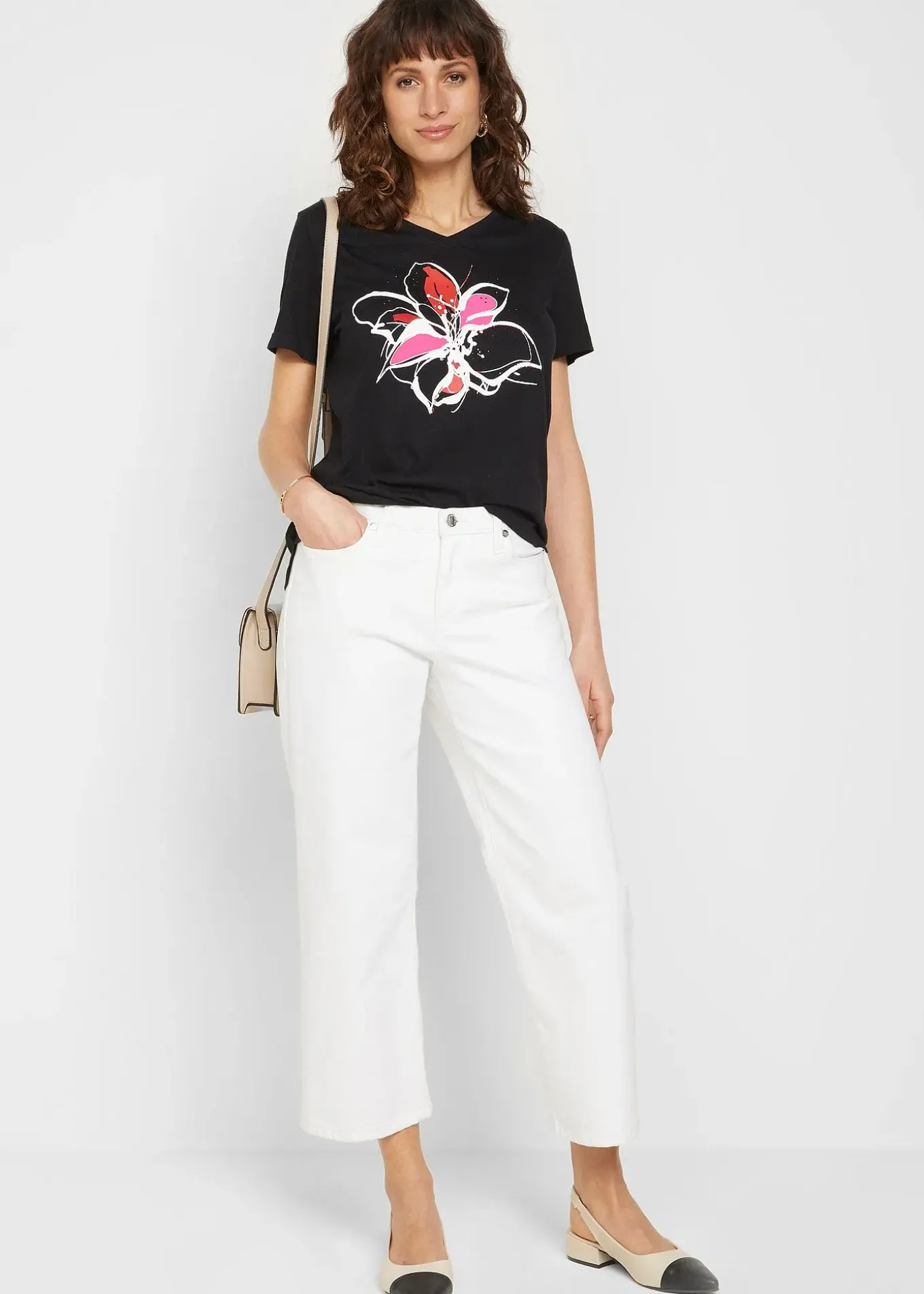 T-shirt à imprimé floral