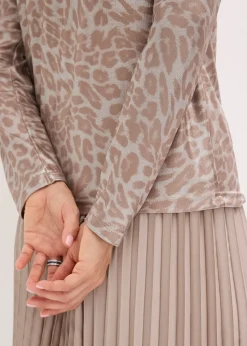 T-shirt à imprimé léopard brillant