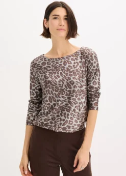 T-shirt à imprimé léopard brillant