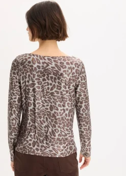 T-shirt à imprimé léopard brillant