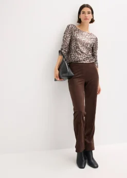 T-shirt à imprimé léopard brillant