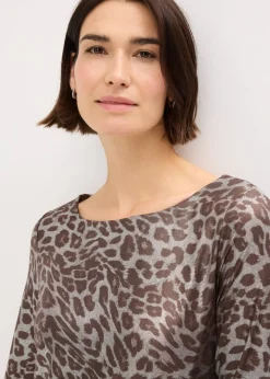 T-shirt à imprimé léopard brillant