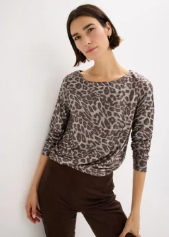 T-shirt à imprimé léopard brillant