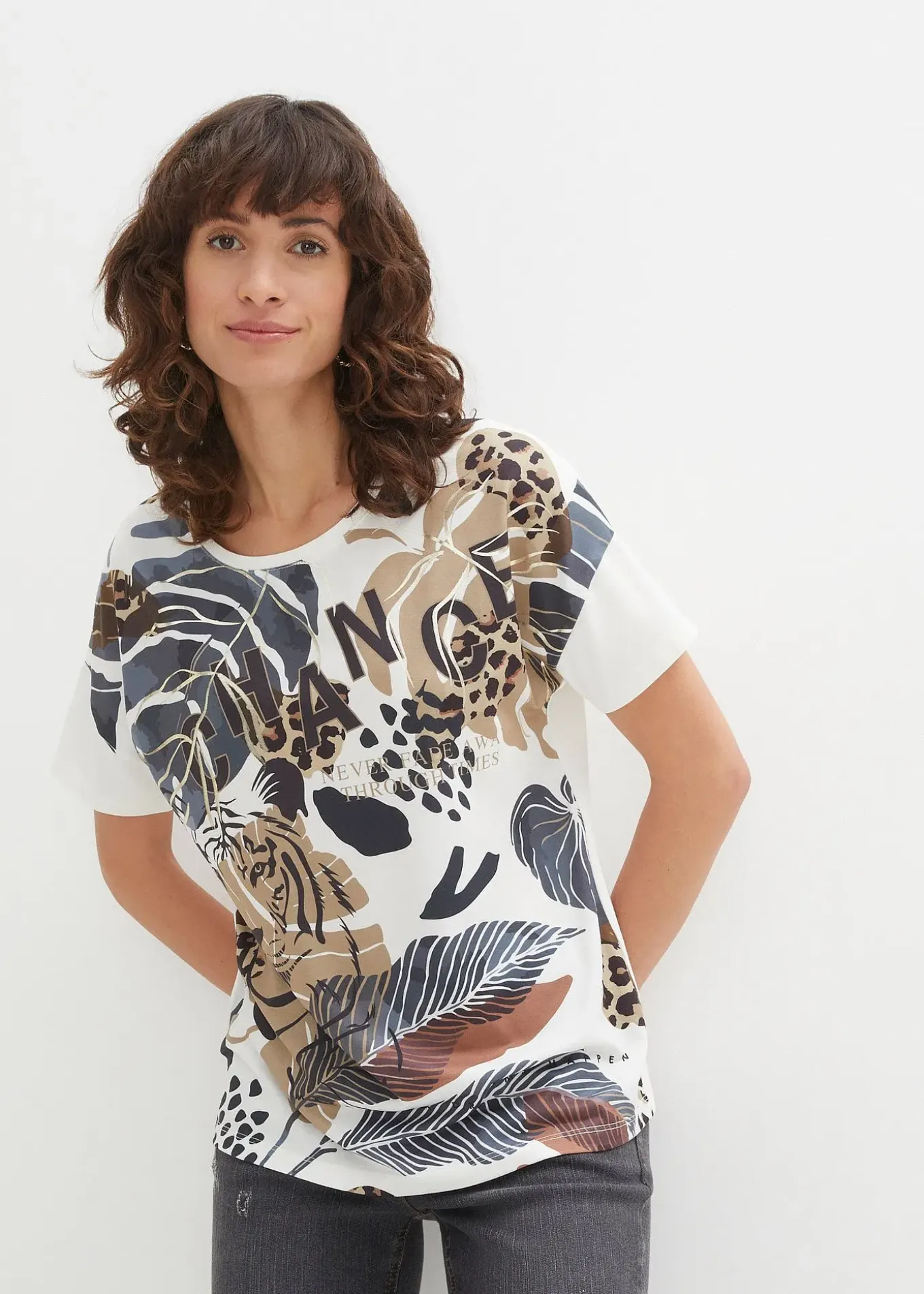 T-shirt à imprimé métallique