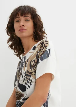 T-shirt à imprimé métallique