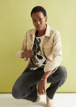 T-shirt à imprimé métallique