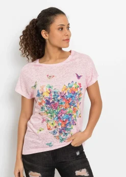 T-shirt à imprimé papillon