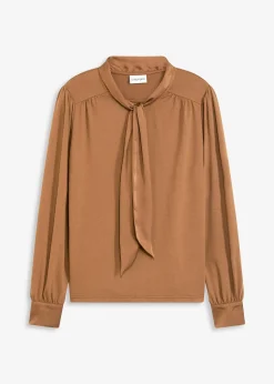 T-shirt à lavallière en satin