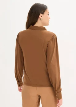 T-shirt à lavallière en satin