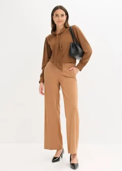 T-shirt à lavallière en satin