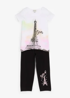 T-shirt + legging 3/4 (ens. 2 pces) 100% coton