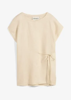 T-shirt 100% lin à finitions tissées