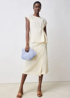 T-shirt 100% lin à finitions tissées