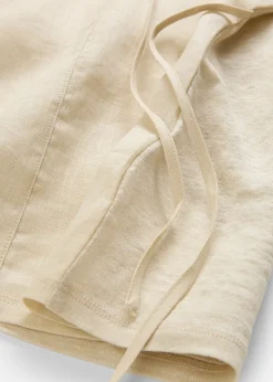 T-shirt 100% lin à finitions tissées