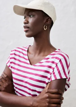 T-shirt 100% lin à manches chauve-souris