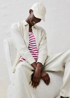 T-shirt 100% lin à manches chauve-souris