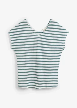 T-shirt 100% lin à manches chauve-souris