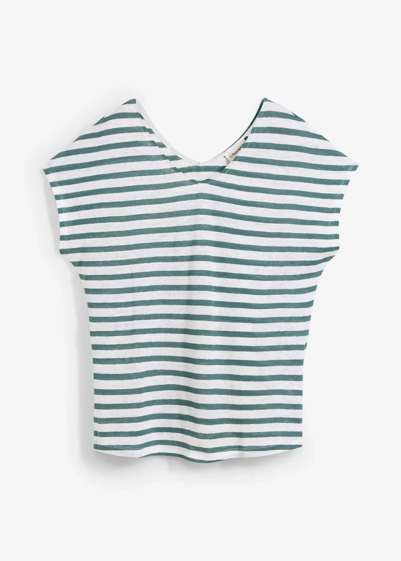 T-shirt 100% lin à manches chauve-souris