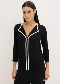 T-shirt à liseré contrastant