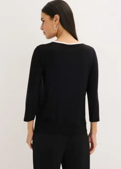 T-shirt à liseré contrastant