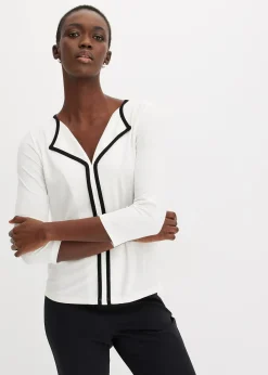 T-shirt à liseré contrastant