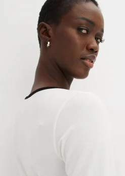 T-shirt à liseré contrastant