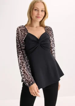 T-shirt à manches longues en mesh