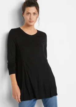 T-shirt à manches longues en viscose douce